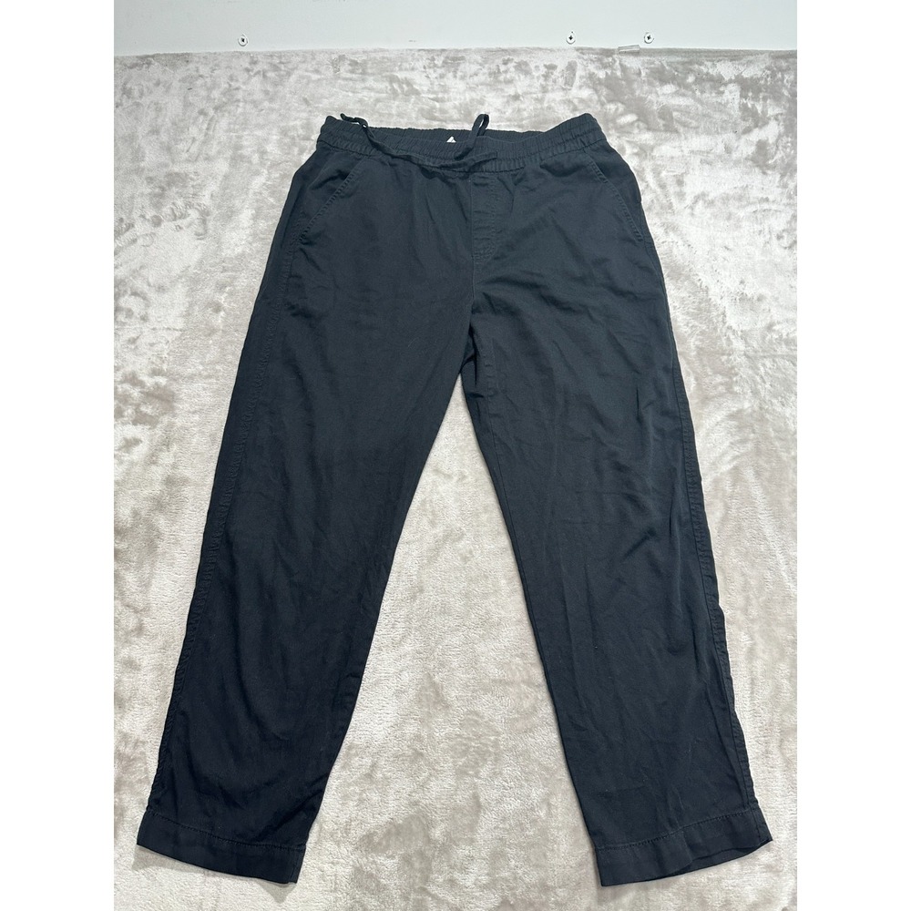 Gap Easy Pants Womens‎ Size Medium Black Straight Leg Mid Rise Elastic Waist